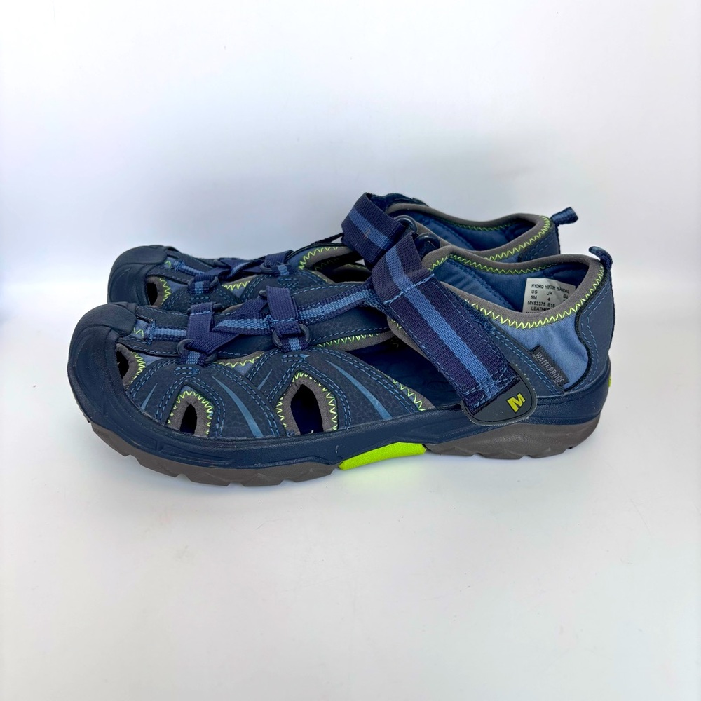 Merrell Size 5 Boys/Mens Hydro Hiker Sandals in 2 Toned Blue